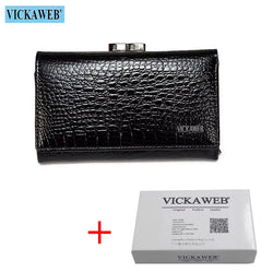 Women Wallet Small Short Genuine Leather Wallet Female Alligator Hasp Coin Purse Women Purses Mini Womens Wallets and Purses