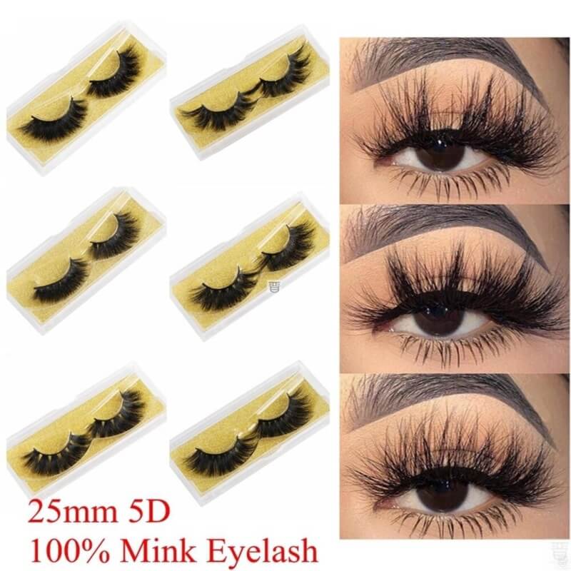 25mm Mink fake Lashes | Wispy Fluffy Mink Eyelashes