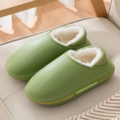 Waterproof Cotton Slippers Men's And Women's Autumn And Winter Warm-padded Shoes