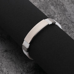 Titanium steel silicone bracelet for couples