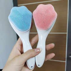 Handheld Silicone Face Scrubber Exfoliator, Face Brushes For Cleansing And Exfoliating, Manual Facial Cleansing Brush, Gentle Soft Face Wash Brush For Sensitive, Delicate, Dry Skin