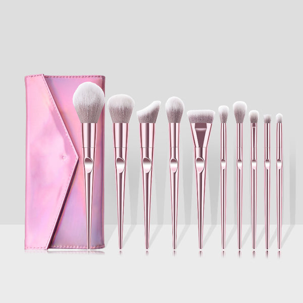 10 PCs Thumb Makeup Brushes Suit Powder Foundation Brush Beauty Tools