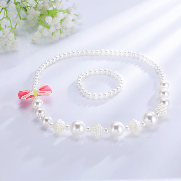 Wholesaling new children necklaces creative children jewelry bracelets lovely sweet fashion children pearl necklaces