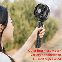 Baby Stroller Fan Hand Held Rechargeable USB Bladeless Small Folding Fans Mini Ventilator Silent Table Outdoor Cooler Neck Fan