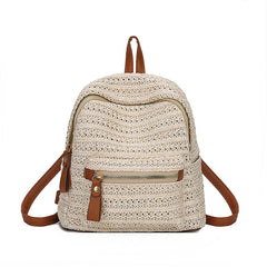 Straw backpack woven backpack