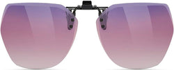 Polarized Clip on Sunglasses for Women over Prescription Glasses Polygon Style