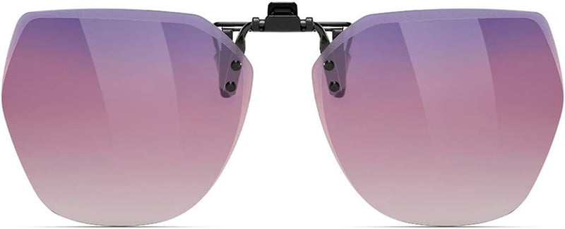 Polarized Clip on Sunglasses for Women over Prescription Glasses Polygon Style