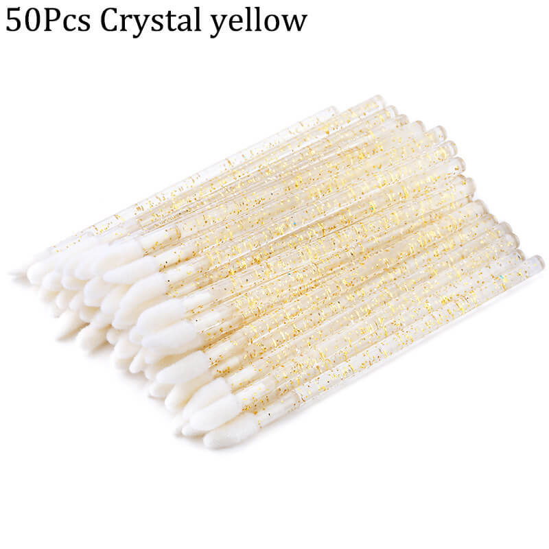 50pcs Disposable Makeup Brushes | Eyelash & Lip Brushes Set