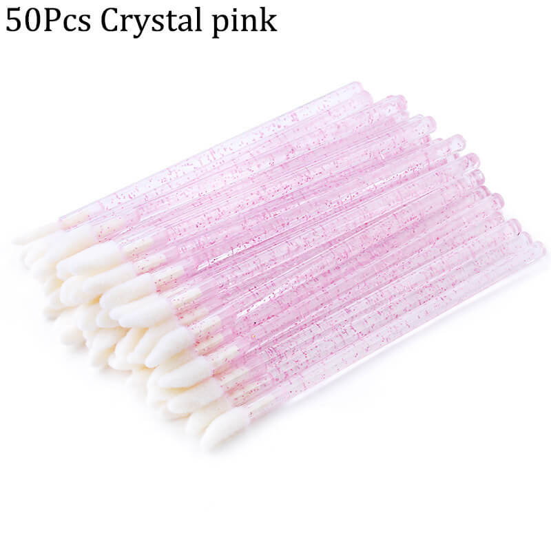 50pcs Disposable Makeup Brushes | Eyelash & Lip Brushes Set