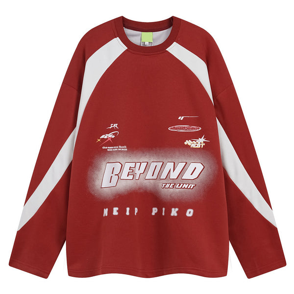 Spring And Autumn Clothing National Fashion Retro Street Racing Suit Sweater Men