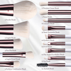 Makeup Brushes Suit Rechargeable Luminous Mirror