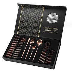 Gift Box Stainless Steel Tableware 24-piece Set