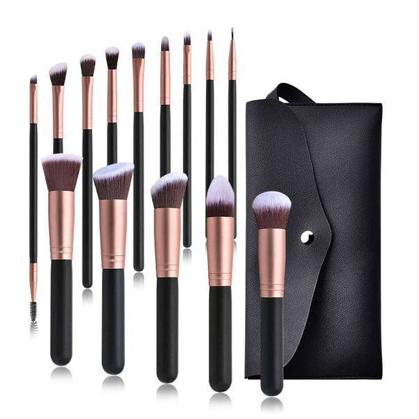 14 Makeup Brushes Set, Foundation Brush, Powder Eye Shadow Brush