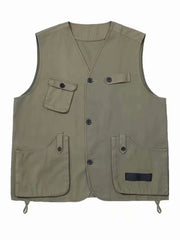 Outerwear Trendy Men's Loose Overalls Vest