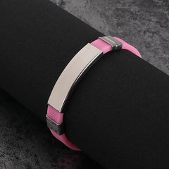 Titanium steel silicone bracelet for couples