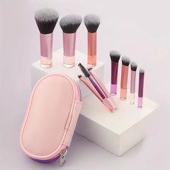 8 Long Tube Makeup Brushes Suit Multicolor