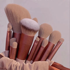 13 Makeup Brushes Green Beauty Quick-drying Set Super Soft Blush Loose Powder