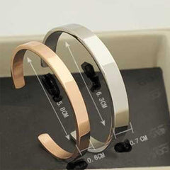 18K Rose Gold Titanium Steel C Bracelet For Couples