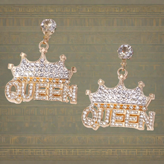 Exaggerated Rhinestone Drop Earrings Queen