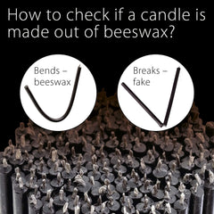 Thin Taper Beeswax Candles - Honey-Scented, Decorative Candles Ideal for Birthday Decoration or Church Prayers - Black Drip Free, Tall & Smokeless Pack of 100 Pcs, 6.3 X 0.2 Inch