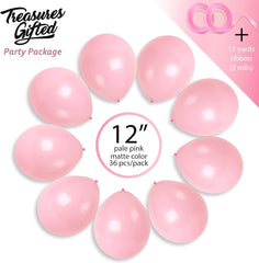 Light Pink Balloons - Matte Pink Balloons - Baby Pink Balloons 12 Inch - Latex Blush Pink Balloons - Pale Pink Balloons/Pastel Pink Balloons - 36 Soft Pink Balloons Pack