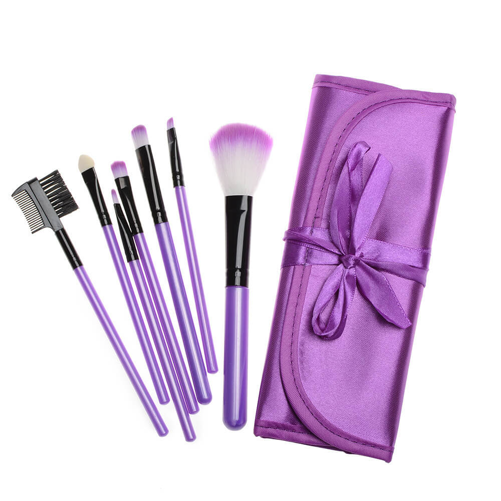 7 Piece Ribbon Makeup Brush Set | Multifunctional Makeup Brushes