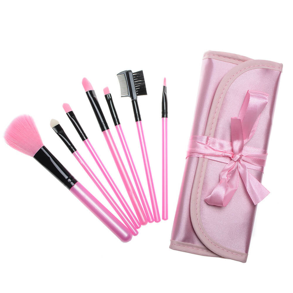 7 Piece Ribbon Makeup Brush Set | Multifunctional Makeup Brushes