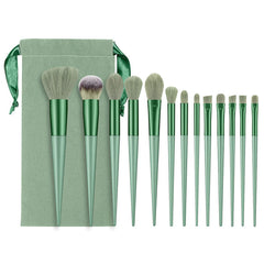 13 PCs Purpleflower Holly Leaf Makeup Brushes Suit Soft Hair