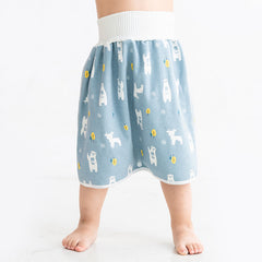 Baby Waterproof Skirt Baby Diapers Training Pant Waterproof Leak-proof Washable Cotton