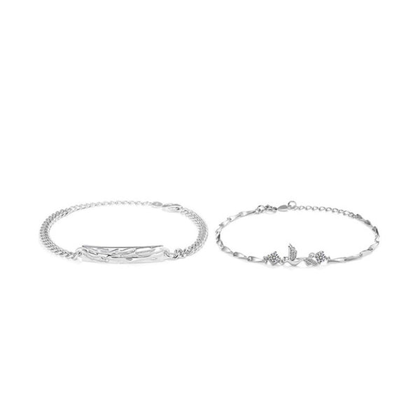Personalized Bird Diamond Couples Bracelet
