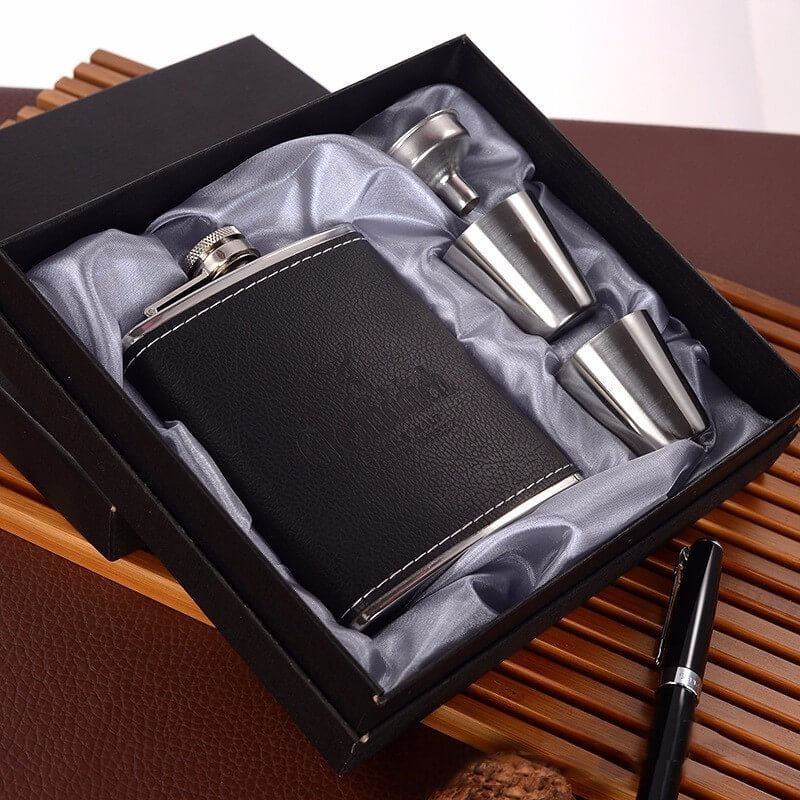 7oz Stainless Steel Bottle Set | Premium Mini Bottle Gift Box