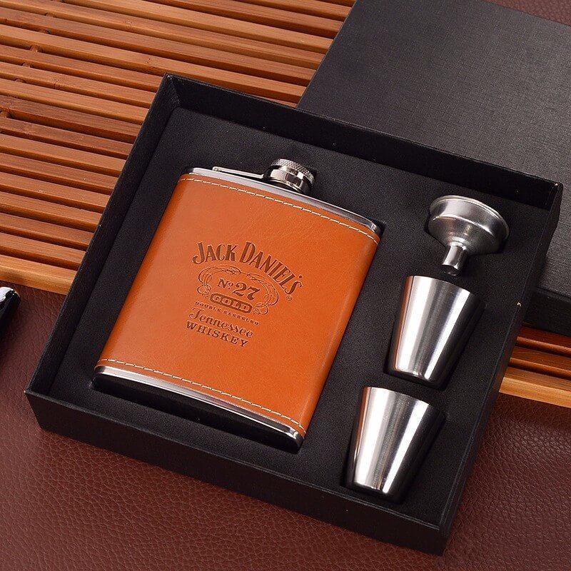 7oz Stainless Steel Bottle Set | Premium Mini Bottle Gift Box