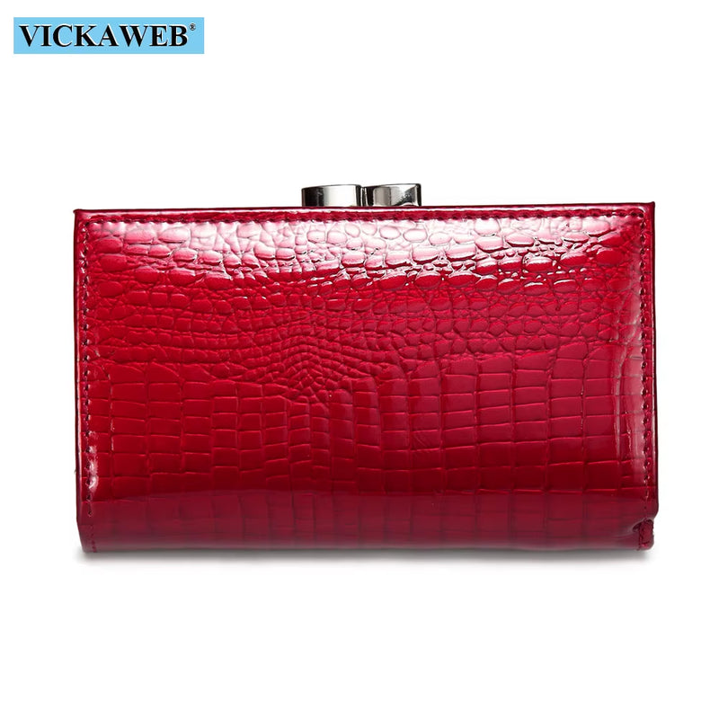 Women Wallet Small Short Genuine Leather Wallet Female Alligator Hasp Coin Purse Women Purses Mini Womens Wallets and Purses