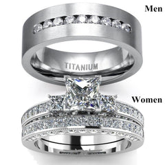 Crystal Diamond Ring European And American Popular Ladies Couple Rings Couples Bracelet