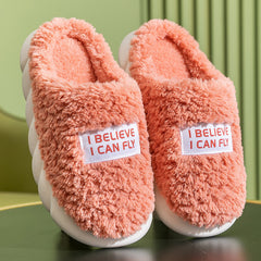 Warm Plush Slippers Home Shoes For Women Couple Winter Slippers