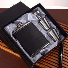 Stainless Steel Metal Portable Wine Bottle Gift Box Set