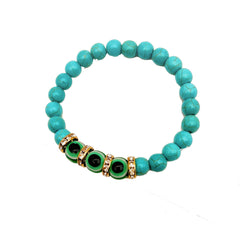 Women's Color Couples Style Turquoise Bracelet