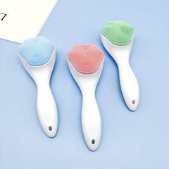 Handheld Silicone Face Scrubber Exfoliator, Face Brushes For Cleansing And Exfoliating, Manual Facial Cleansing Brush, Gentle Soft Face Wash Brush For Sensitive, Delicate, Dry Skin