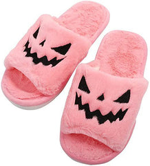 Halloween Women's Soft And Comfortable Plush Slippers Cosplay Shoes Furry Plush Slippers Kawaii Cute Shoes Home Slippers Halloween Dress Up Shoes