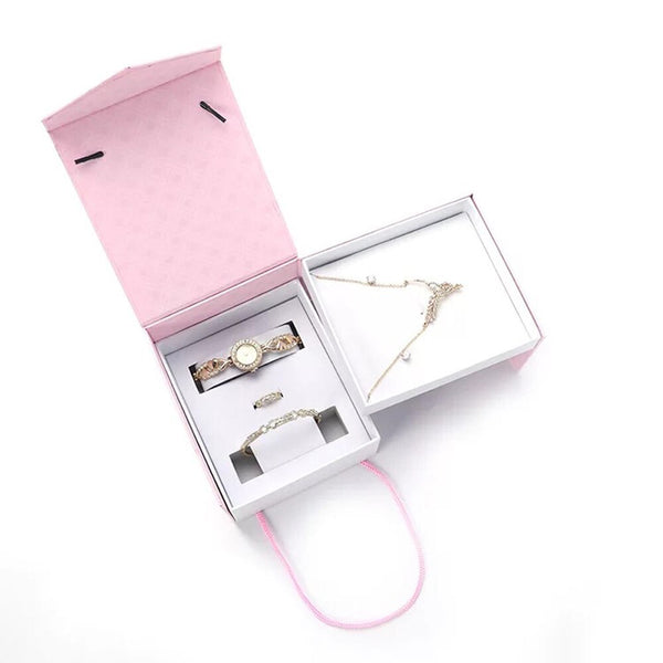 Ladies Watch Gift Box Set Necklace Earrings Combination