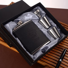 Stainless Steel Metal Portable Wine Bottle Gift Box Set