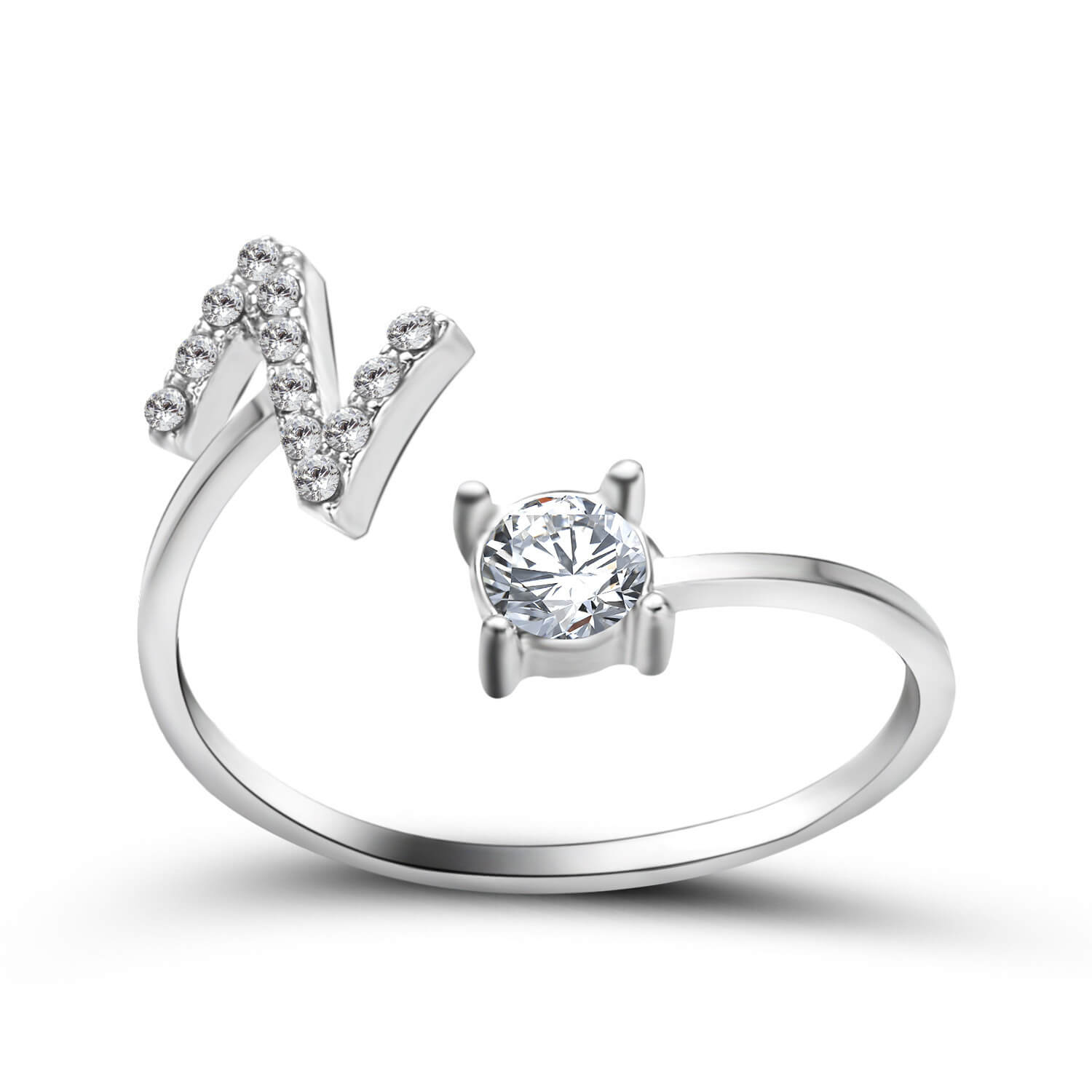 Adjustable Initial Letter Ring For Women | 26 Letter Initial ring