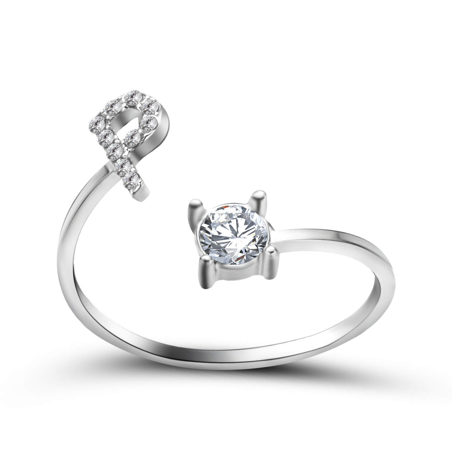 Adjustable Initial Letter Ring For Women | 26 Letter Initial ring