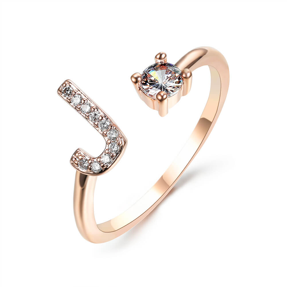 Adjustable Initial Letter Ring For Women | 26 Letter Initial ring