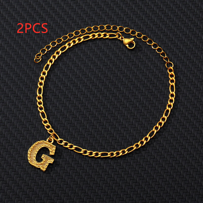 Alphabet Letter Anklets A-Z | Custom Alphabet Anklets