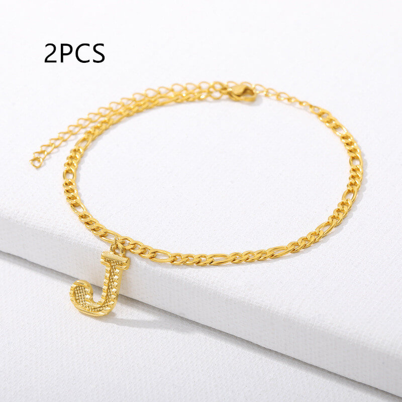 Alphabet Letter Anklets A-Z | Custom Alphabet Anklets