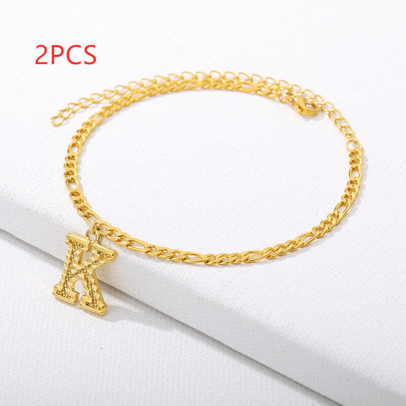 Alphabet Letter Anklets A-Z | Custom Alphabet Anklets