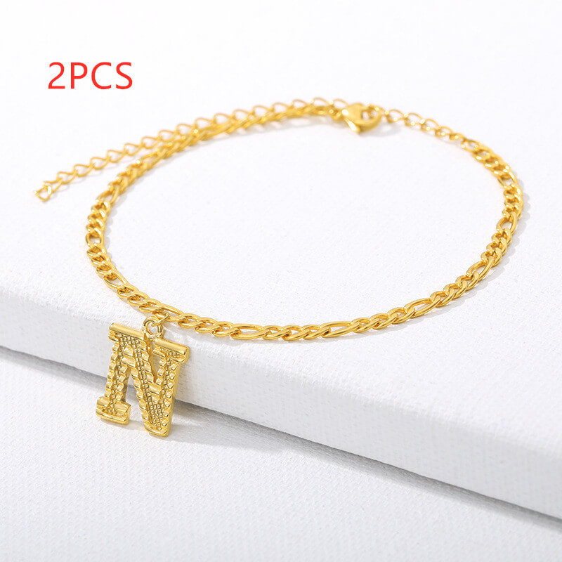 Alphabet Letter Anklets A-Z | Custom Alphabet Anklets