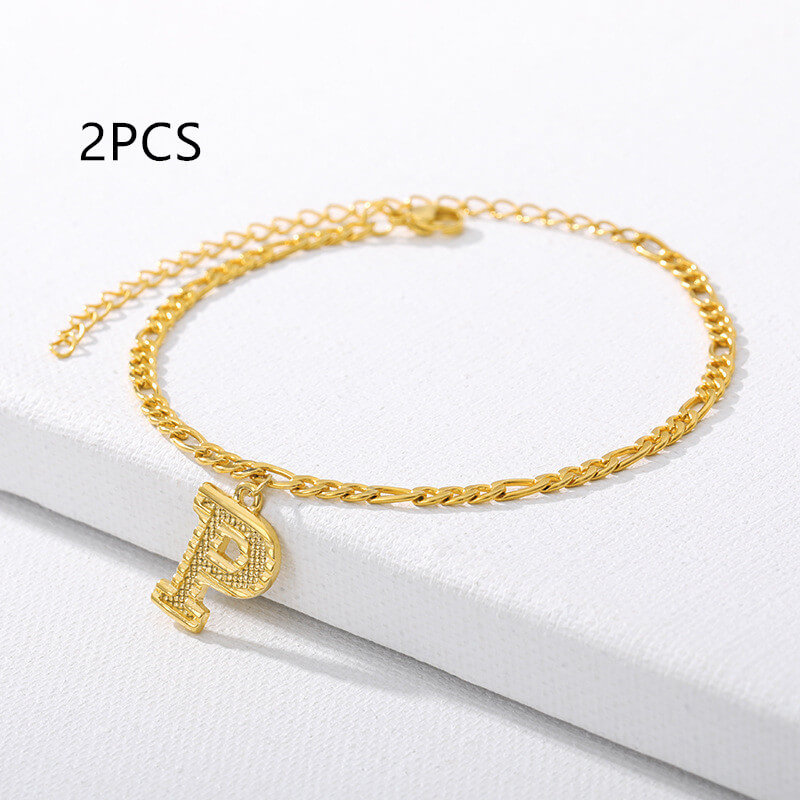 Alphabet Letter Anklets A-Z | Custom Alphabet Anklets