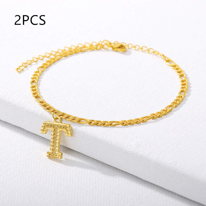 Alphabet Letter Anklets A-Z | Custom Alphabet Anklets